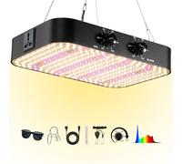 MEISHILE 1200W LED Lampe Horticole Double Dimmable Veg Bloom, Mode Double, Spectre Complet Pour Tente De Culture, Hydroponique (Planche Quantique)