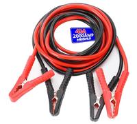 MEISHILE 2 X 4M Cable De Demarrage Voiture, 2000A Câbles De Démarrage, Cable Batterie Voiture, Cable Demarrage Voiture, Pince Batterie Voiture, Pince Voiture Batterie pour Moteurs Essence Et Diesel