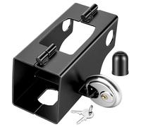 MEISHILE Antivol De Remorque avec Serrure Ronde, Verrouillage De La Remorque, Antivol Remorque Attelée Et Non Attelée, Adapté Remorque Et Caravane, 9 X 9X 20cm