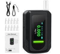 Meisihee Ethylotest Electronique - Alcootest avec capteur électrochimique et Commande à 1 Bouton, Ethylometre avec 10 Embouchures, Test Alcoolémie précis