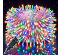 Meision Guirlande Lumineuse Intérieur Extérieur 10M 100LED Couleur Lumière, 8 Modes, Timer, Fonction mémoire, Etanche IP44, Décoration extérieur pour Maison Fête Mariage Chambre Festival