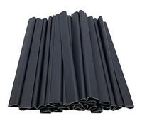 Meision Lot de 50 clips de fixation pour brise-vue I Bandes brise-vue en PVC pour panneaux double fil I Rails clipsables pour bandes brise-vue I Clôture pour jardin Anthracite