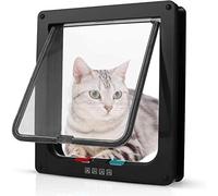 MEISISLEY Chatiere Chat Puce ChatièRe Isolante Chatiere pour Chien Chatiere A Puces ÉLéCtroniques Chatiere Electronique Chattiere Porte Chat Chatiere pour Chat Electronique Black,X-Large