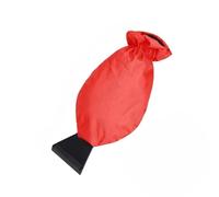 MEISO Grattoir Pare Brise Voiture, Grattoir Vitre Voiture avec Gant, Grattoir à Neige pour Voiture, Raclette Voiture Pour le Déneigement et le Givre des Pare-Brise et Des Fenêtres (Rouge)