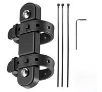 MEISO Support Adaptateur Porte Bidon Velo Universel, Bicyclette VTT Support Adaptateur pour Porte Bouteille, Accessoires d'Équitation avec Sangle Antidérapante, Installation Facile, Noir