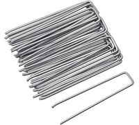 Meister 150 x 20 mm - Acier galvanisé à chaud - 25 pièces dans un kit pratique - Convient pour les films, filets - pour fixation de piquets pour toison de jardin/ancrage au sol / 9962900