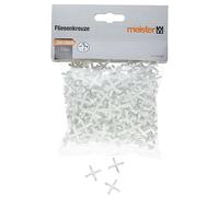 Meister 4422000 Lot pratique de 250 croisillons de carrelage 2,5 mm en plastique robuste Blanc Accessoires pour carrelage Entretoises de carrelage
