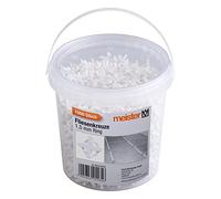 Meister 4426650 Croisillons de carrelage 1,5 mm - Kit pratique 1000 pièces - Réutilisables par anneau - Polypropylène robuste - Blanc - Accessoires pour carrelage