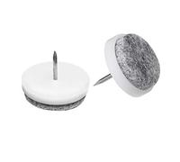 Meister, 644026 Patins en feutre avec clou,20 mm, blanc, 20 pièces