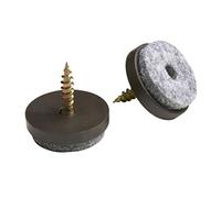 Meister, 644266 Patins en feutre avec vis,30 mm, marron, 20 pièces