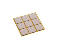 Meister, 644876 Patins en feutre "TopSoft" autocollant, 25 x 25 mm, 9 pièces