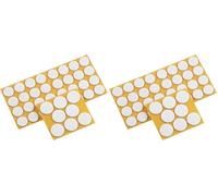 Meister, 645296 Assortiment de Patins en Feutre Autocollant, Blanc, 104 pièces (Lot de 2)