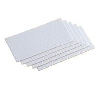 Meister, 645436 Patins en feutre autocollant, 100 x 200 mm, blanc, 5 pièces