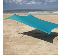 Meister 6819500 Voile d'ombrage - 210 x 210 mm - 180 g/m² - Lycra/Polyester - avec ancrages de Sable - Vert/Tente de Plage/Toit de Protection Solaire
