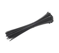Meister 7452200 Lot de 25 Serre-câbles - Noir - 200 x 4,8 mm - Nylon Solide - Résistant aux UV - Durable et Robuste - Kit de Serre-câbles pour Emballage de câbles