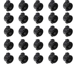 Meister 7460010 Lot de 25 boîtes d'interrupteurs encastrées - 40 mm de profondeur - Noir - Diamètre 60 mm - Pour montage d'interrupteurs et de prises/boîte encastrée avec embouts tunnels/boîte de