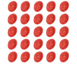 Meister 7460610 Lot de 25 couvercles de signalisation pour boîtes encastrées de 60 mm de diamètre - Couleur de signal rouge pour une recherche rapide - Protection de l'intérieur des boîtes - Couvercle