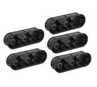 Meister 7460750 Lot de 5 boîtes d'interrupteurs à 3 prises encastrées 45 mm de profondeur Noir 218 x 75 mm Pour montage d'interrupteurs et de prises encastrées double