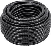 Meister 7480690 Tuyau isolant flexible - 25 m - Noir - 750 N (moyen) - Filetage M20 - Ignifuge - Convient pour murs creux, chape ou béton, tuyau ondulé, tube vide, tuyau de protection