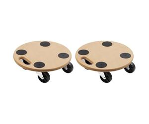 Meister 821350 Chariot à roulettes - Plaque MDF - Roues en PP - Ø 350 mm - 150 kg (Lot de 2)