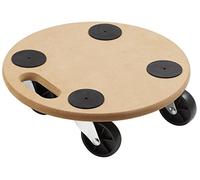 Meister Plateau roulant 821350 Ø 350 mm – 150 kg – Plaque MDF, roues PP – Marron