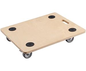 Meister 822130 Chariot à roulettes Contreplaqué, roues en PU, freins 590 x 490 mm - 200 kg