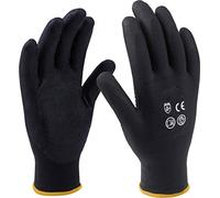Meister 9004210 Gants taille 10 / XL - Noir - 12 paires dans un ensemble pratique - Paume enduite - Bonne prise en main et sensibilité tactile/Gants de protection/Gants de montage
