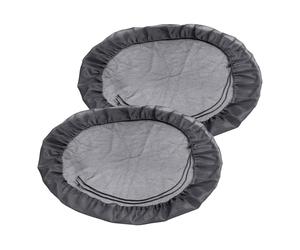 Meister 9960500 Lot de 2 Filets de citerne, diamètre 105 cm, Cordon réglable, indéchirable et résistant aux intempéries, en Polyester, Filet de Protection Contre Les Feuilles, Noir