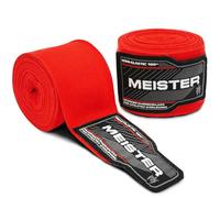 Meister Bandes Semi-Élastiques Adulte de 180 Pouces (457 cm) pour MMA & Boxe (Paire) - Rouge