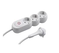 Meister Barrette multiprises avec des onglets, 3 fois, 1,4 m, blanc, commutateurs, IP20