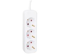 Meister Bloc multiprise 3 Prises avec câble 3 m, Blanc, 7430210