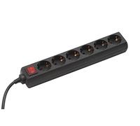 Meister Bloc multiprise avec interrupteur IP20 1,4 m, noir, 7430520