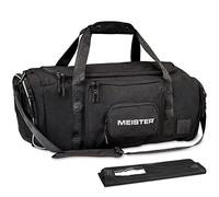 Meister Brawler Sac de Sport pour Combattants avec Fermeture éclair Sac de Lavage et casier à Chaussures, Noir, 22” x 10” x 11” // 40L Capacity, Sac de Sport