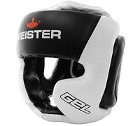 Meister Casque de Protection Intégral Gel pour Entraînement - MMA, Boxe & Muay Thai - Blanc/Noir - Grand/X-Grand