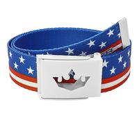 Meister Ceinture de Golf Web Player - Ajustable & Réversible - Drapeau Américain