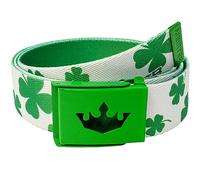 Meister Ceinture de Golf Web Player - Ajustable & Réversible - Trèfles Porte-Bonheur