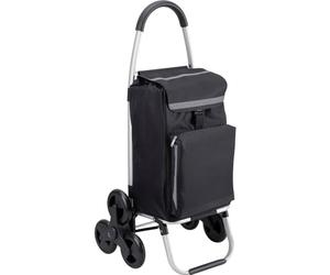 Meister Chariot de Courses - 56 litres - 3x3 Monte-escalier - avec Compartiment réfrigérant - Sac Amovible et imperméable/Shopper Pliable/Chariot de Courses / 6816810
