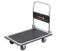 Meister Chariot de plateforme - Pliable - Jusqu'à 300 kg de capacité de charge - Frein de stationnement / Aide au transport avec roulettes pivotantes / Chariot pliable en acier / 8985540