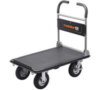 Meister Chariot de plateforme "super cross-over" - Pliable - Jusqu'à 300 kg de charge / Frein de stationnement / Roulettes pivotantes / Chariot pliable en acier / 8985700