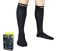 Meister Chaussettes de course pour tibias à compression graduées 20-25mmHg (Paire) - Noir - X-Large