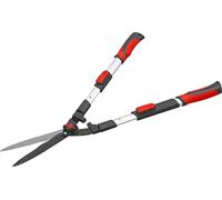 Meister Ciseaux haies - Manche télescopique 2K - Bord extra long - Revêtement cranté et antiadhésif - Pour couper les haies / Ciseaux autobus / Ciseaux de jardin / Ciseaux à deux mains / 9769100