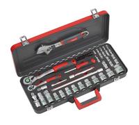 MEISTER Coffret a clés et douilles 1/4" + 1/2" 56 pieces