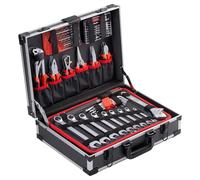 Meister Coffret à outils 161 pièces - Mallette en aluminium robuste - Rempli