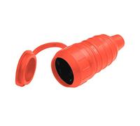 Meister Coupleur de Terre - Caoutchouc/Plastique - Rouge - 250 V - 16 A - Section de câble maximale 2,5 mm² - IP44 extérieur - Insertion Centrale/Schuko avec Insert ISO/7422570