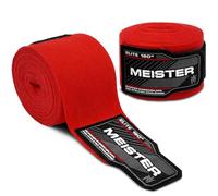 Meister Elite 457,2 cm Paire de Bandages pour Les Mains Adultes pour MMA et Boxe, Rouge Sang