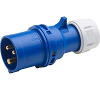 Meister Fiche CEE - 3 Broches - Bleu - 230 V - 16 A - Section maximale de câble 2,5 mm² (Fils Flexibles) et 4,0 mm² (Fils rigides) - IP44 extérieur/fiche Caravane / 74252203 Broches (16 A)