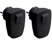 Meister Fiche de Contact de Protection 250 V - 16 A - avec Interrupteur à 2 Broches - Section maximale du câble 1,5 mm2 - IP20 intérieur - Entrée latérale/fiche coudée avec Interrupteur, 7421220