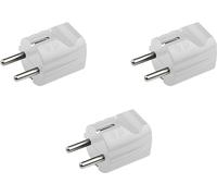 Meister Fiche de contact de protection - Lot de 3 - En plastique - Blanc - 250 V - 16 A - Section maximale du câble 2,5 mm² - IP20 intérieur - Entrée droite / fiche de contact de protection avec