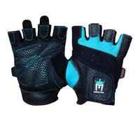 Meister Gants de Musculation Ajustés pour Femme avec Cuir Amara Lavable - Turquoise - X-Grand
