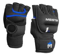 Meister Gants Lestés Élite en Néoprène 1lb pour Cardio & Heavy Hands (Paire) - 1lb x 2 - Noir/Bleu